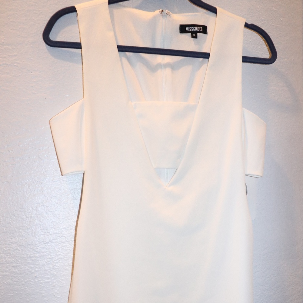 Missguided White Bodycon Dress-Worn Once